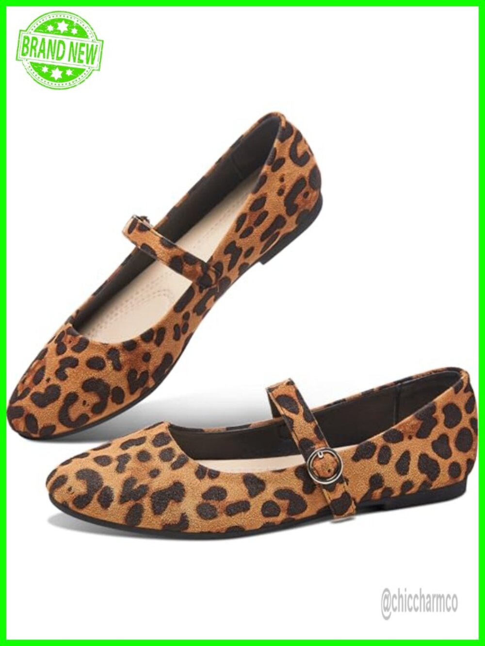 Women's Round Toe Mary Jane Flats Durable Outsole Adjustable Strap Business